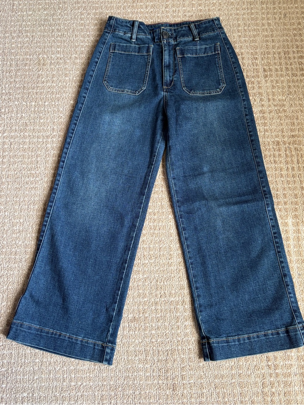 Scotch & Soda Wide-Leg Dark Wash Denim Jeans, NWT Size 6, Boho Chic Retro 70’s